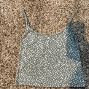 Brandy Melville Green Floral Camisole